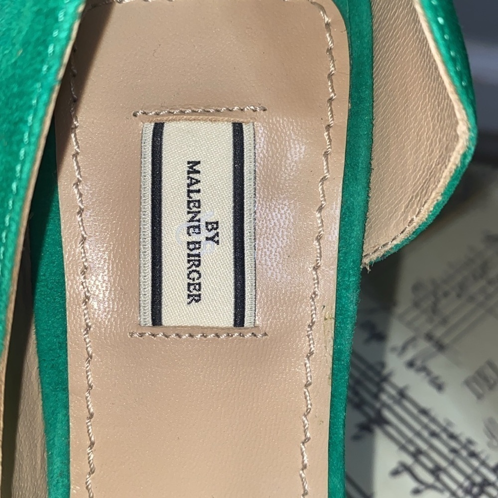 Malene Birger green suede Tenera heels - Picture 6 of 8